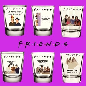TV FRIENDS Shot Glass/Gift Box Set of 6